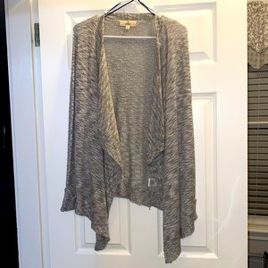 grey cardigan